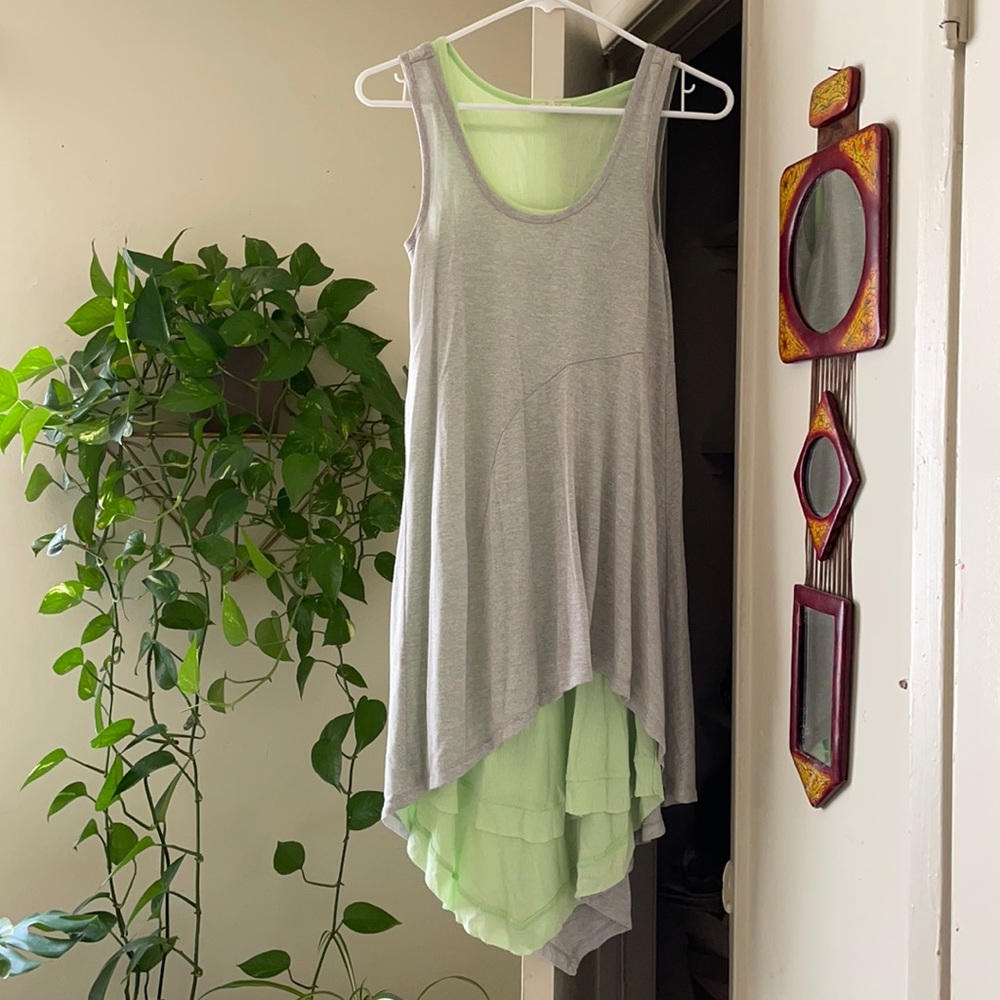 Layered Asymmetrical T-Shirt Dress